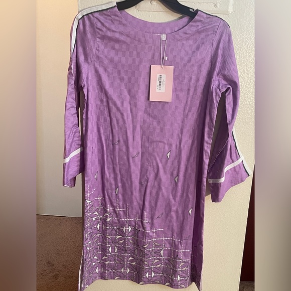 Pakistani Alkaram purple kurta - Picture 6 of 12